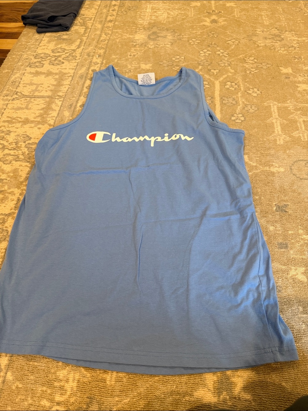 Champion Men’s tall Light Blue Logo Tank